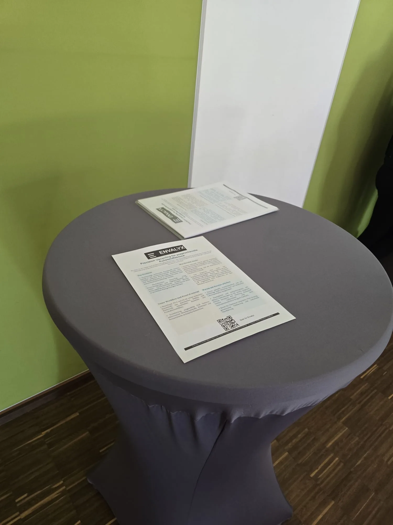 Envalyx printed materials prepared for Kreisstoff26 conversations
